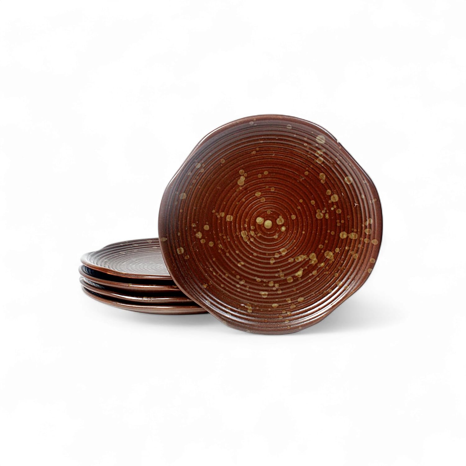 BROWN SWIRL PLATE - View 4