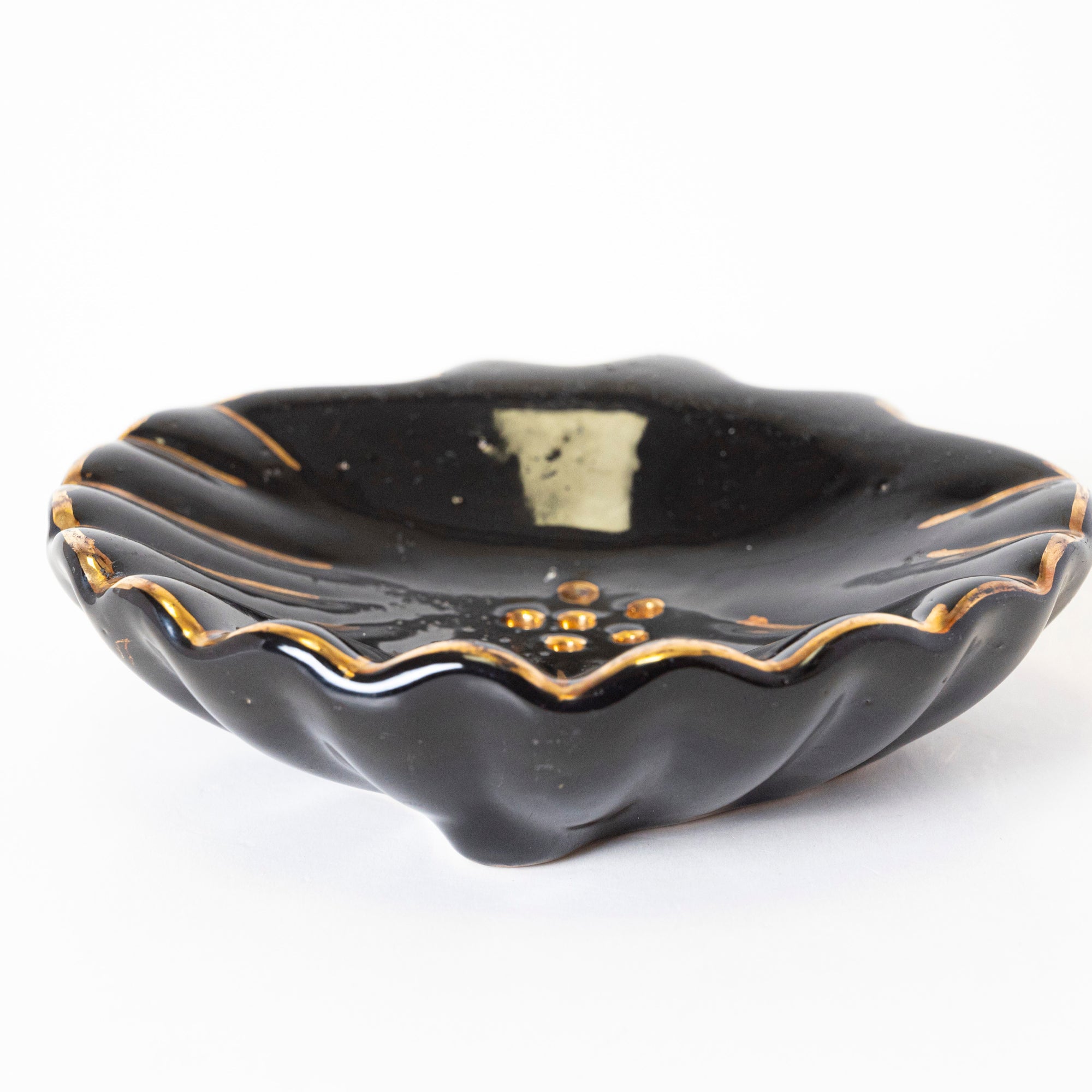 BLACK & GOLD SOAP DISH - View 1