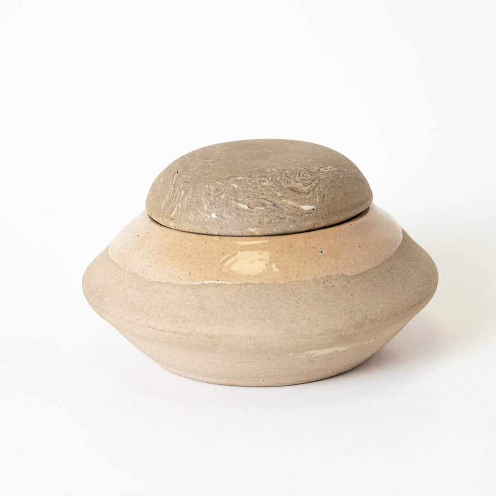 Beige Sandstone Jar - View 2