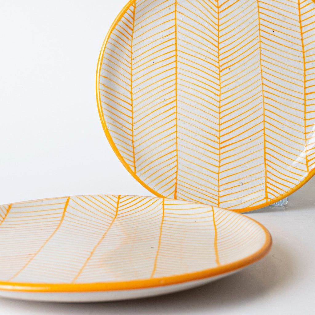 Yellow Swirl Plate - View 1