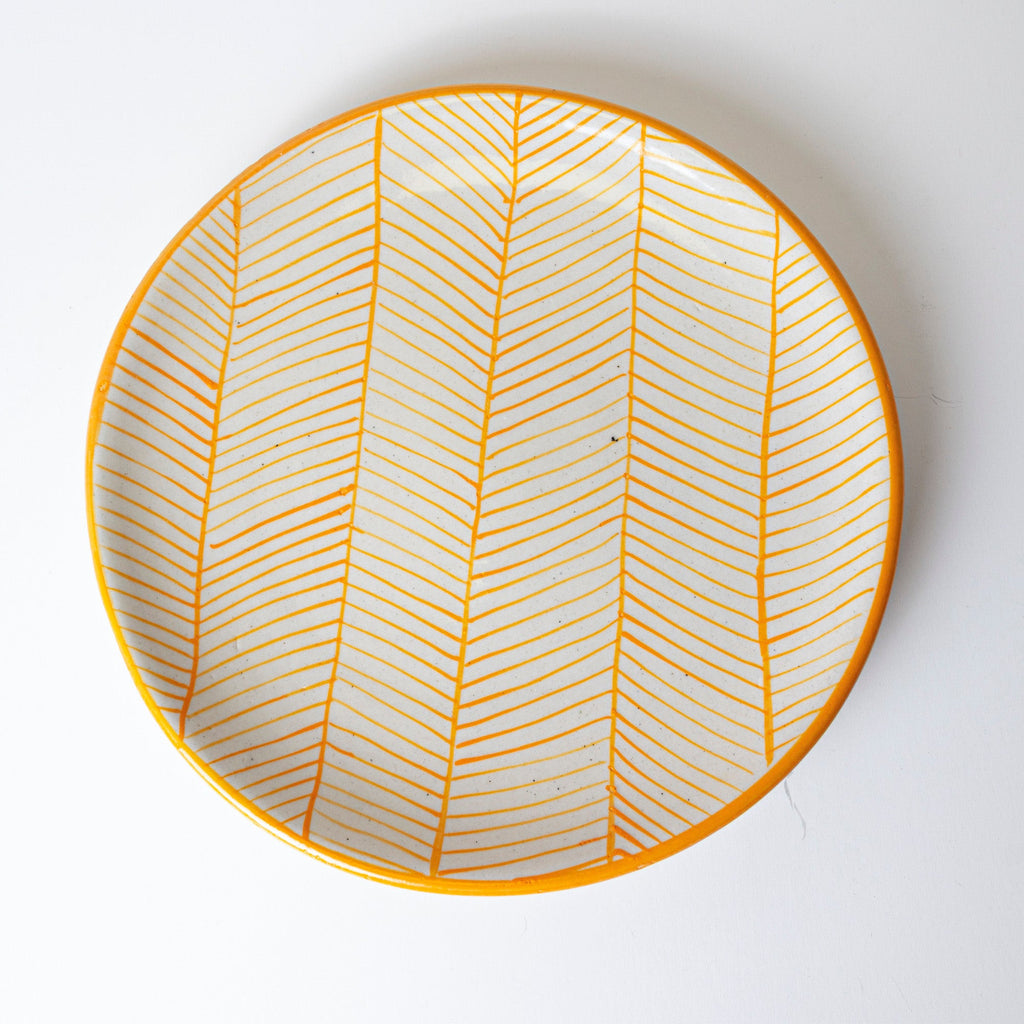 Yellow Swirl Plate - View 3