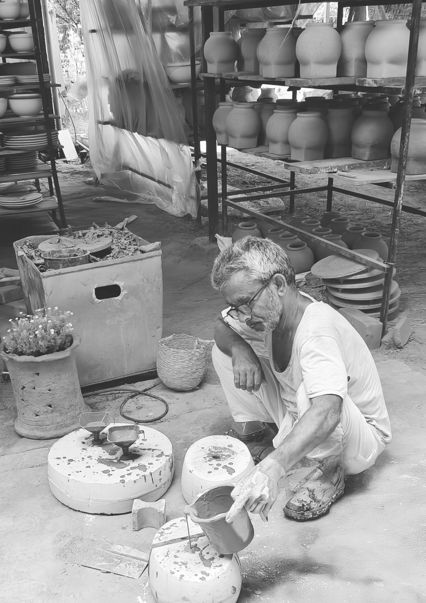 Master Artisan at Pottery Wheel